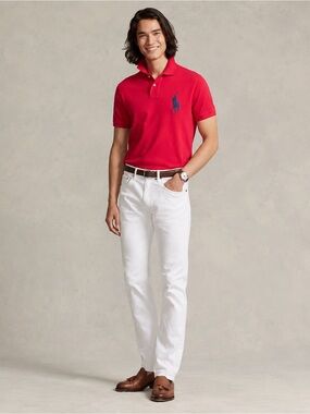 Polo Ralph Lauren Big Pony #3 Red Polo Custom Slim Fit Men’s L